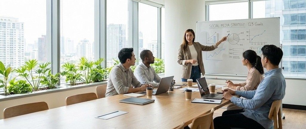 Expert team at Cinemagic Creationn delivering Social Media Marketing Services in Delhi, outperforming other generic Social Media Marketing Agencies.